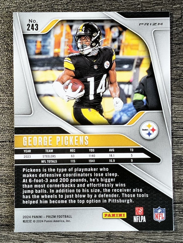 2024 Panini Prizm Prizms Pink #243 George Pickens