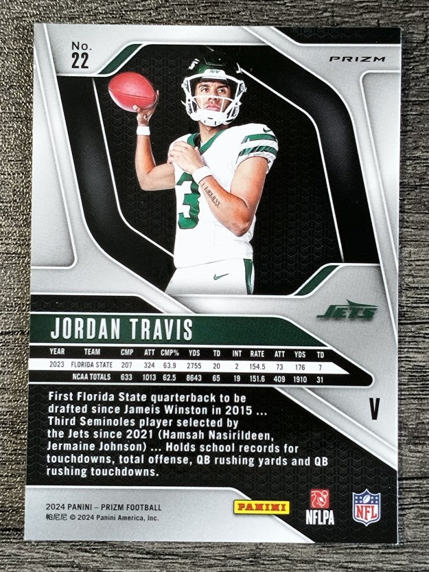 2024 Panini Prizm Rookie Variations Prizms Silver #22 Jordan Travis