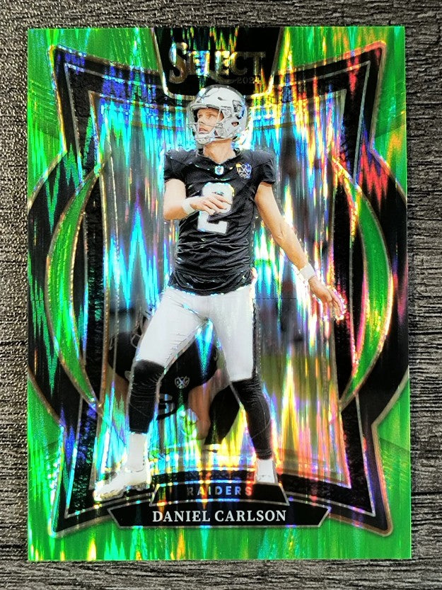 2024 Select Prizm Neon Green Shock #43 Daniel Carlson/599