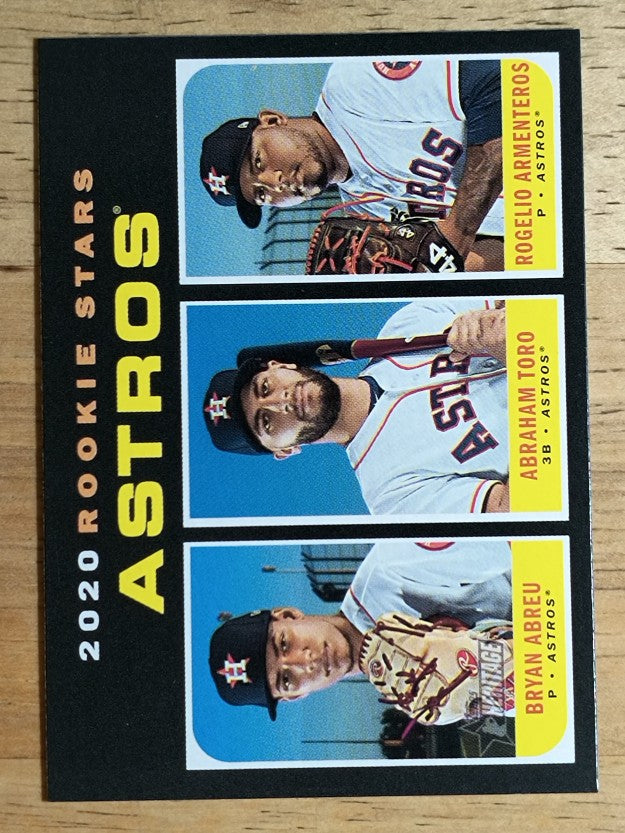 2020 Topps Heritage #102 Bryan Abreu RC/Rogelio Armenteros RC/Abraham Toro RC