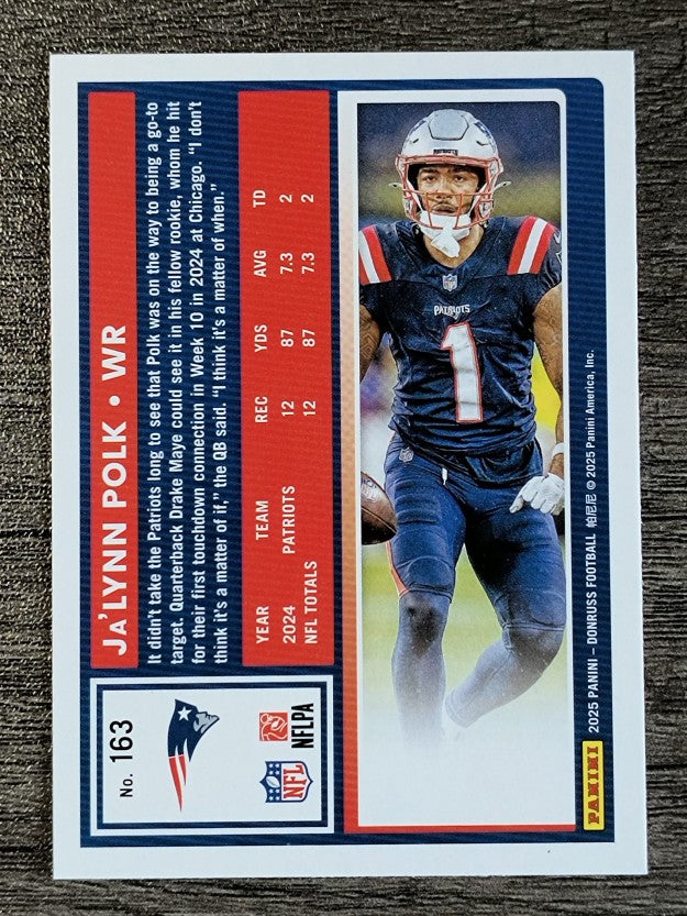 2025 Donruss Press Proof Green #163 Ja'Lynn Polk