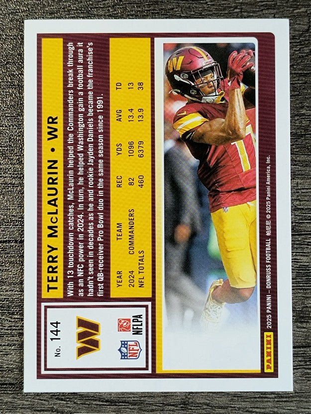 2025 Donruss Press Proof Purple #144 Terry McLaurin