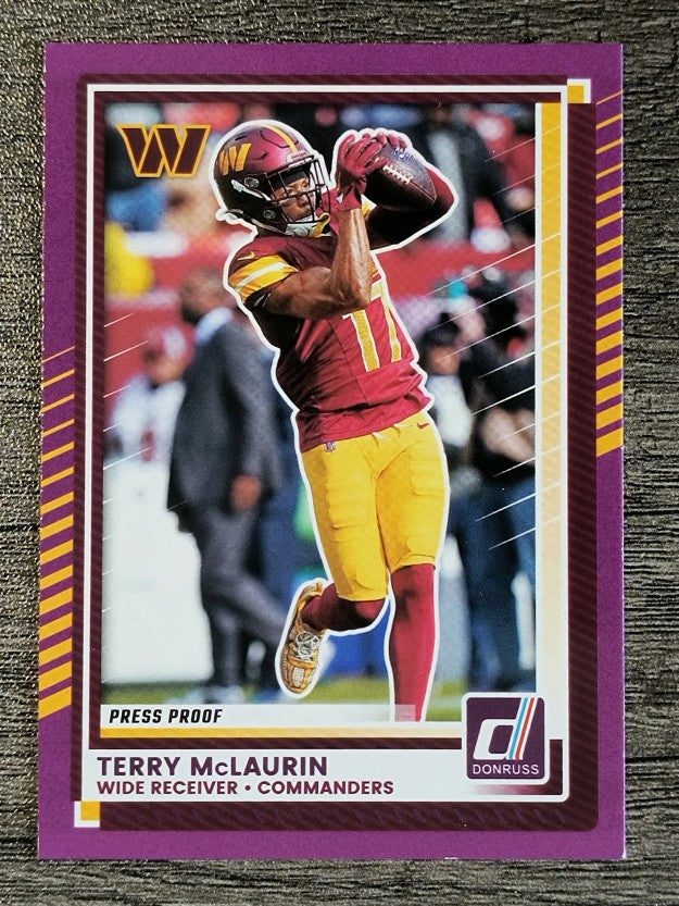 2025 Donruss Press Proof Purple #144 Terry McLaurin