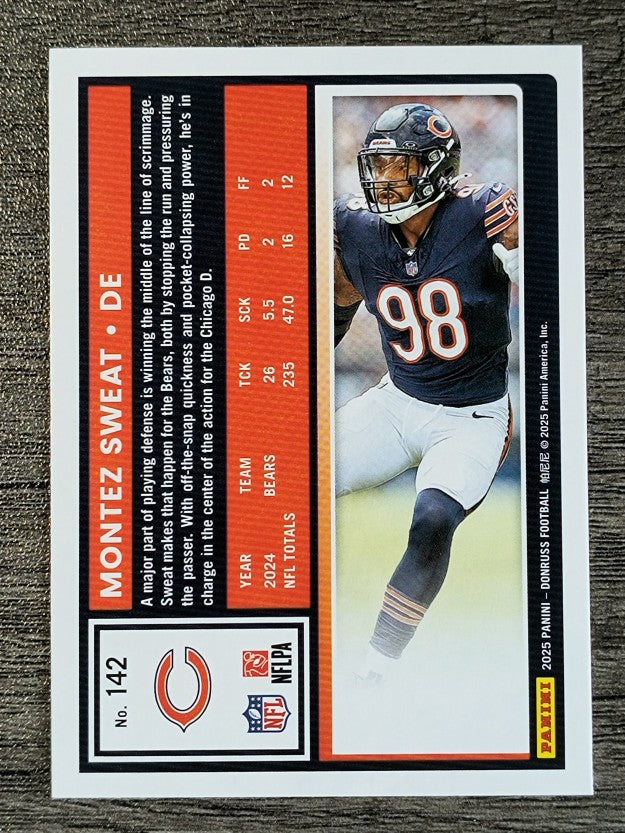 2025 Donruss Press Proof Red #142 Montez Sweat