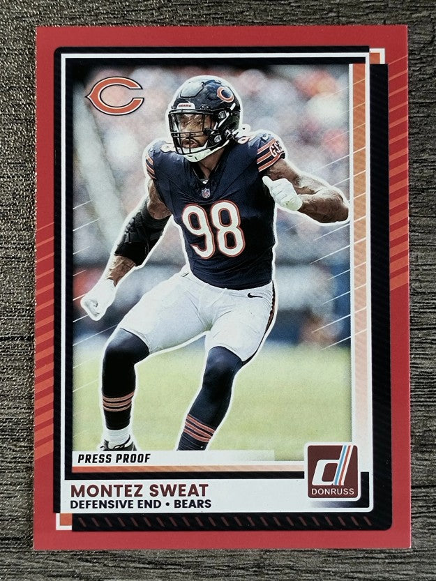 2025 Donruss Press Proof Red #142 Montez Sweat