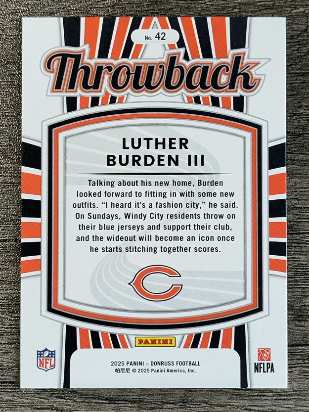 2025 Donruss Rated Rookies Throwback #42 Luther Burden III