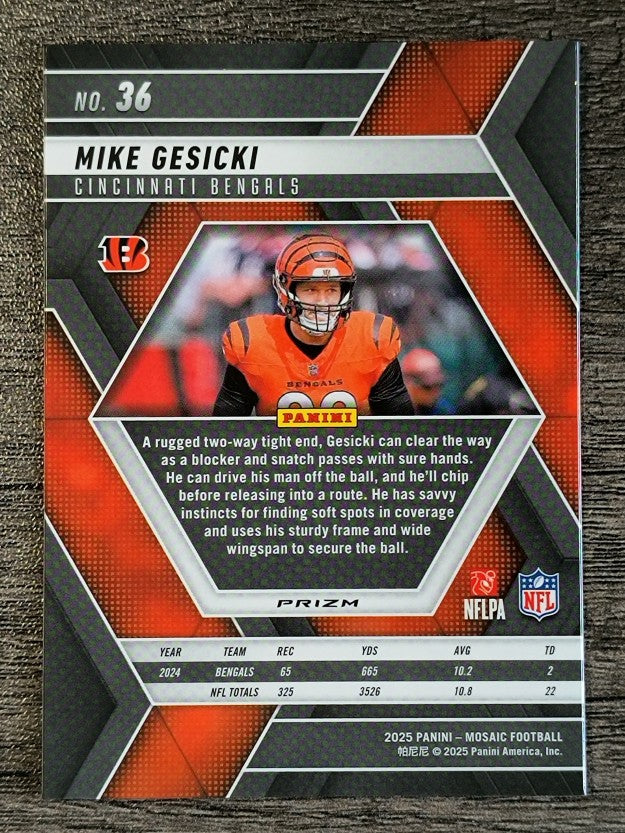 2025 Panini Mosaic Mosaic #36 Mike Gesicki