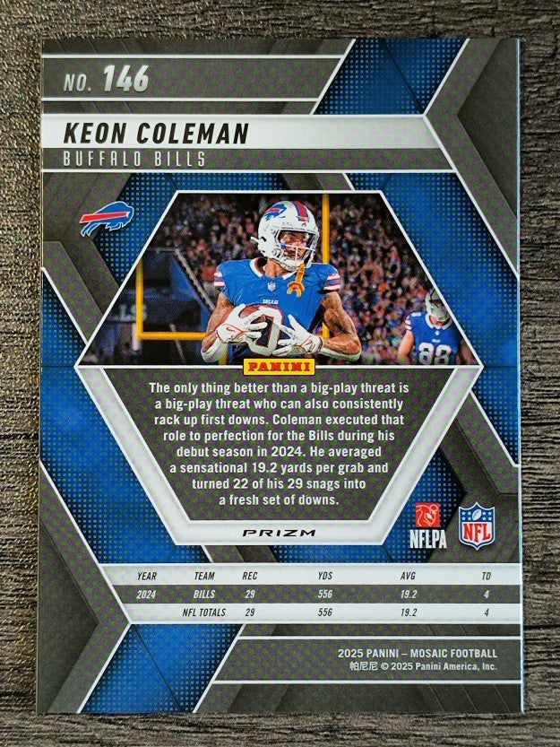 2025 Panini Mosaic Mosaic Green #146 Keon Coleman