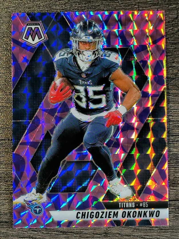 2025 Panini Mosaic Mosaic Reactive Purple #115 Chigoziem Okonkwo
