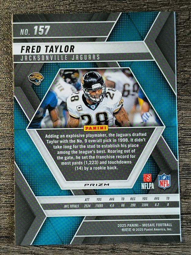 2025 Panini Mosaic Mosaic Reactive Purple #157 Fred Taylor