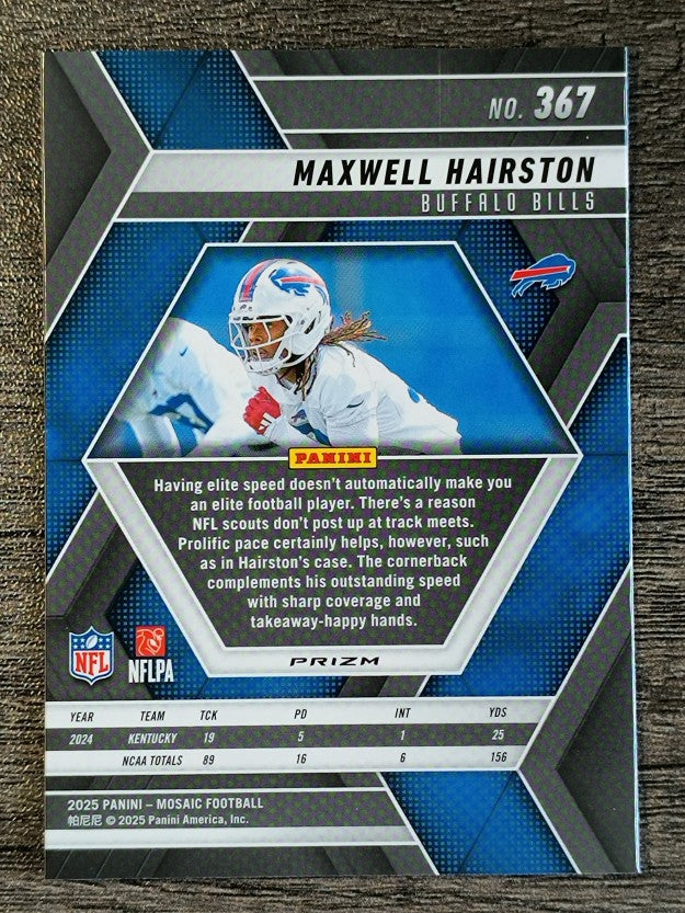 2025 Panini Mosaic Mosaic Reactive Purple #367 Maxwell Hairston