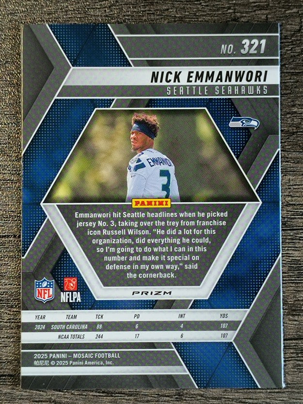 2025 Panini Mosaic Silver #321 Nick Emmanwori