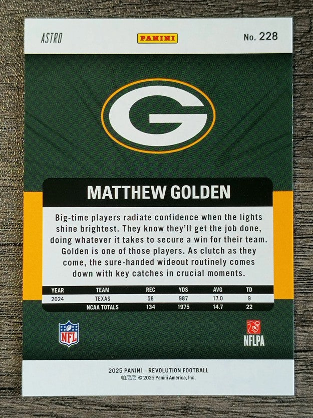 2025 Panini Revolution Red Astro #228 Matthew Golden