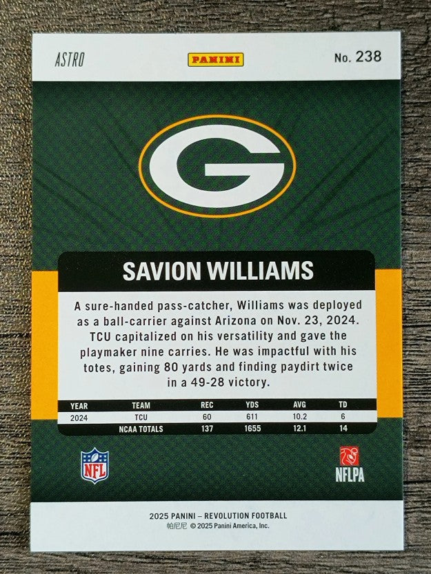 2025 Panini Revolution Red Astro #238 Savion Williams