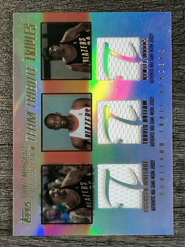 2003-04 Topps Contemporary Collection Team Tribute Rasheed Wallace/Outlaw/Woods