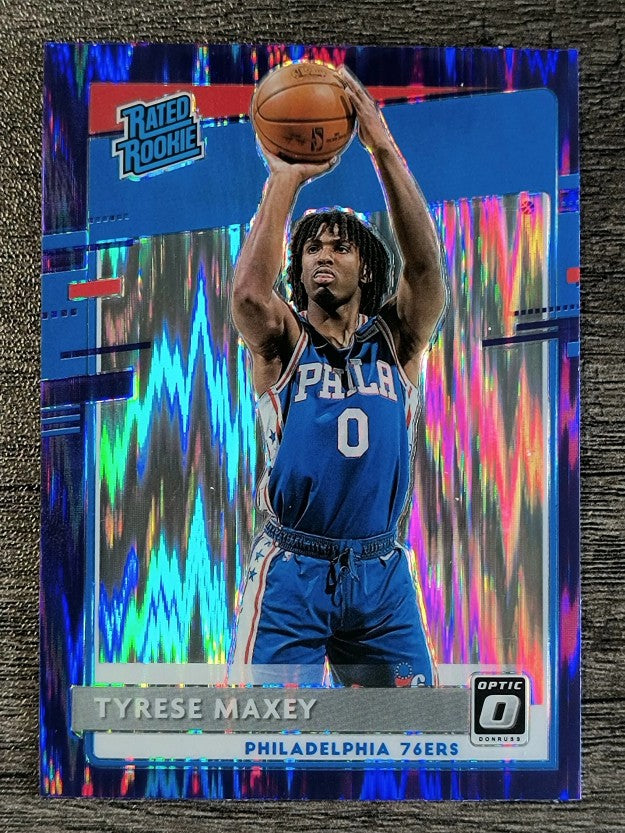 2020-21 Donruss Optic Purple Shock #171 Tyrese Maxey RR