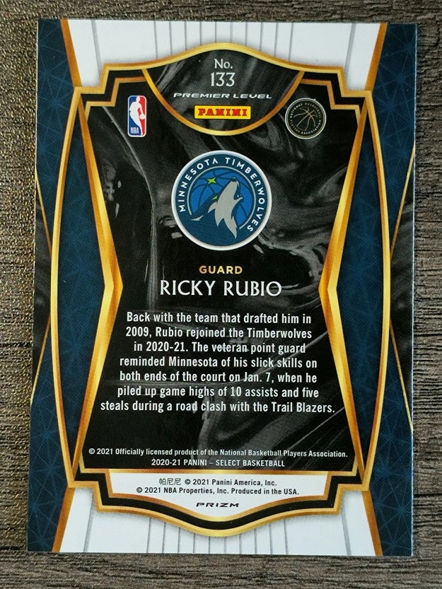 2020-21 Select Prizms Silver #133 Ricky Rubio