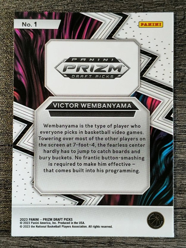 2023-24 Panini Prizm Draft Picks Fearless #1 Victor Wembanyama