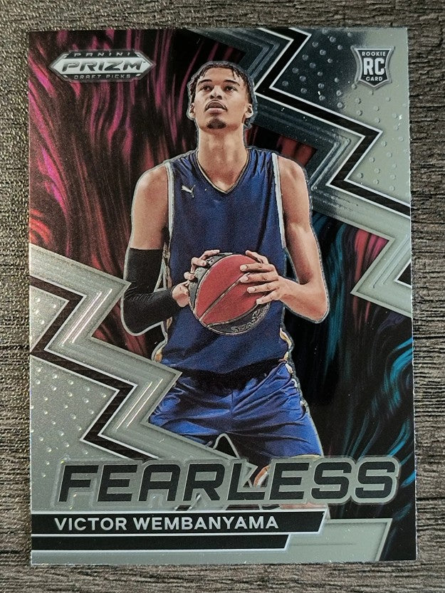 2023-24 Panini Prizm Draft Picks Fearless #1 Victor Wembanyama