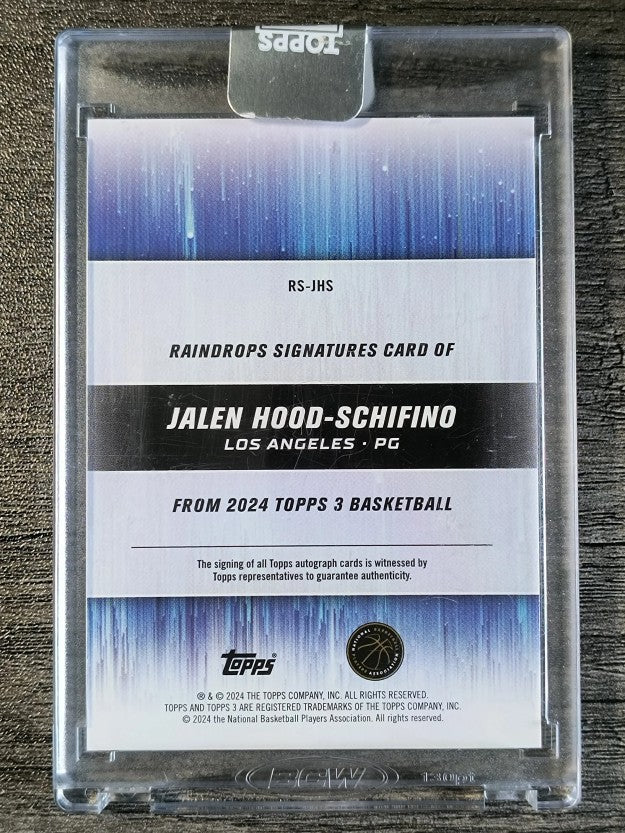 2023-24 Topps 3 Raindrops Signatures Bronze #RSJHS Jalen Hood-Schifino