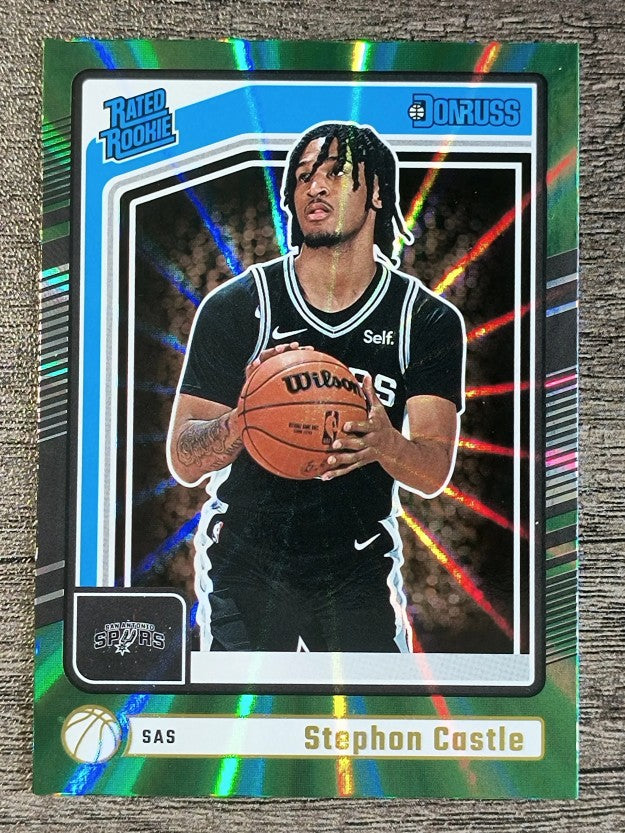 2024-25 Donruss Holo Green Laser #244 Stephon Castle RR