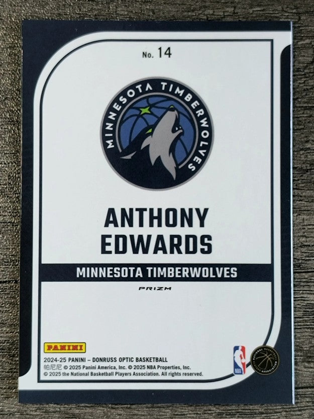 2024-25 Donruss Optic Elite Dominators Fast Break Holo #14 Anthony Edwards