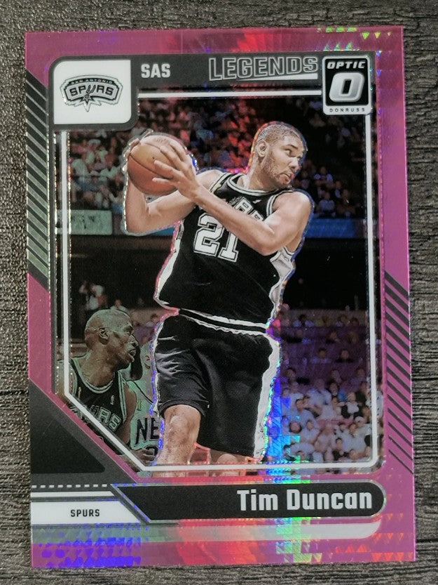 2024-25 Donruss Optic Hyper Pink #248 Tim Duncan LGD