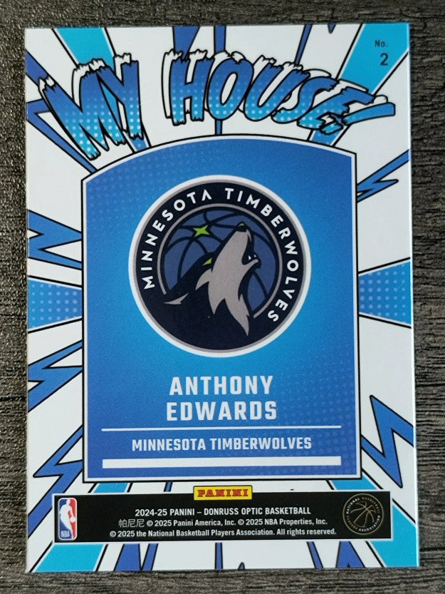 2024-25 Donruss Optic My House #2 Anthony Edwards