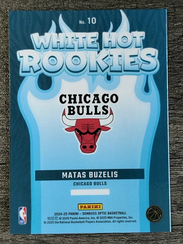 2024-25 Donruss Optic White Hot Rookies #10 Matas Buzelis