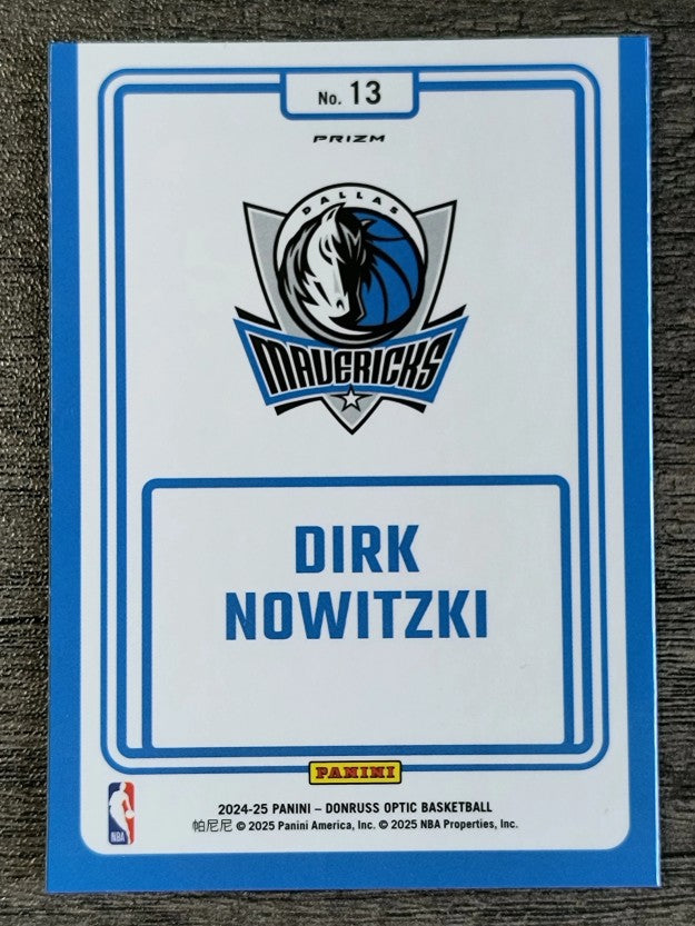 2024-25 Donruss Optic Winner Stays Purple #13 Dirk Nowitzki
