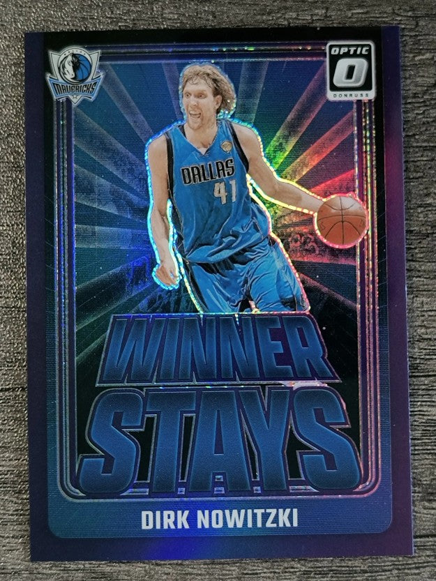 2024-25 Donruss Optic Winner Stays Purple #13 Dirk Nowitzki