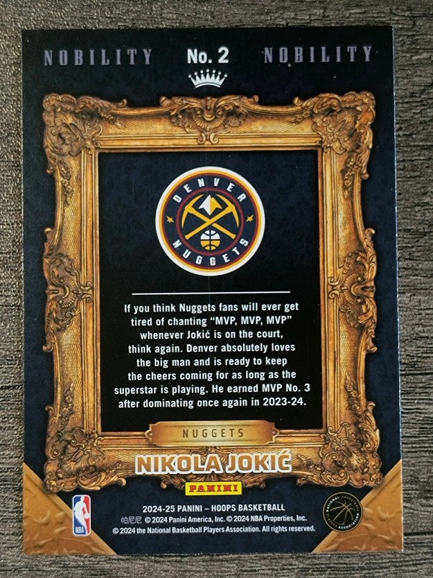 2024-25 Hoops Nobility #2 Nikola Jokic