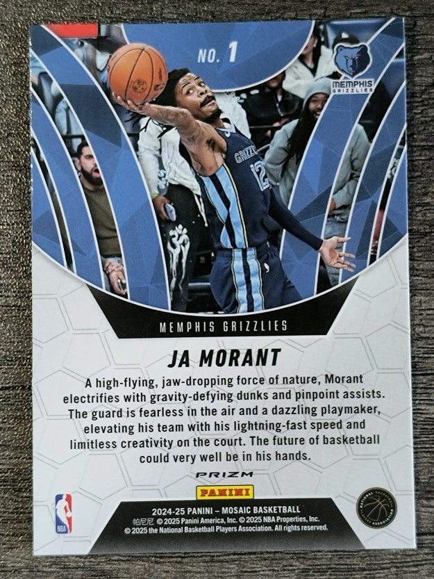 2024-25 Panini Mosaic Elevate Mosaic Green #1 Ja Morant