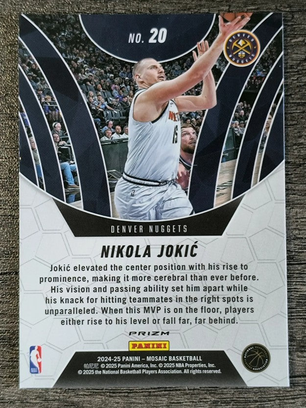 2024-25 Panini Mosaic Elevate Mosaic Green #20 Nikola Jokic