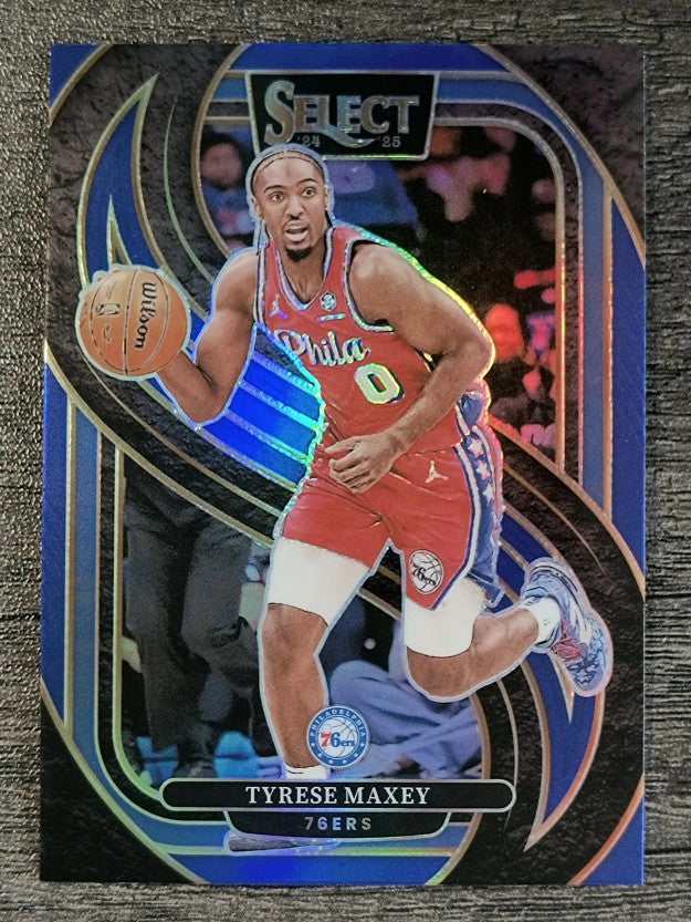 2024-25 Select Blue Prizms #156 Tyrese Maxey