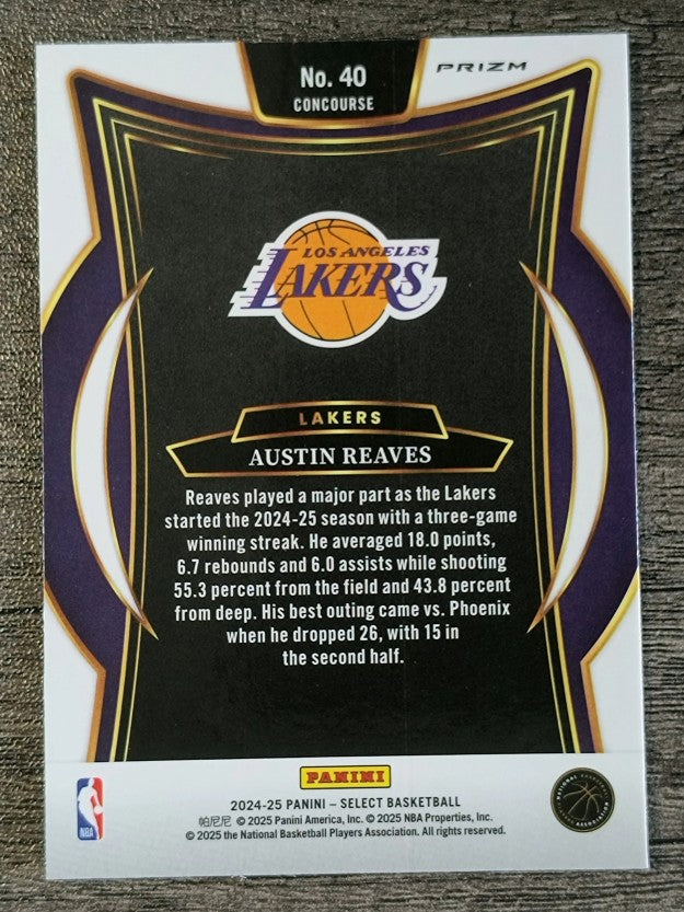 2024-25 Select Red Cracked Ice Prizms #40 Austin Reaves