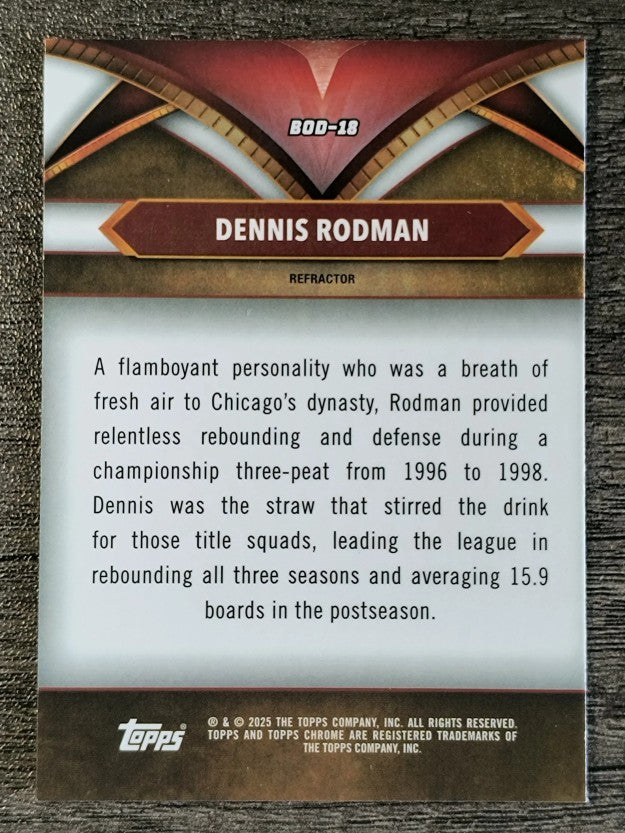 2024-25 Topps Chrome Ball of Duty Refractors #BOD18 Dennis Rodman