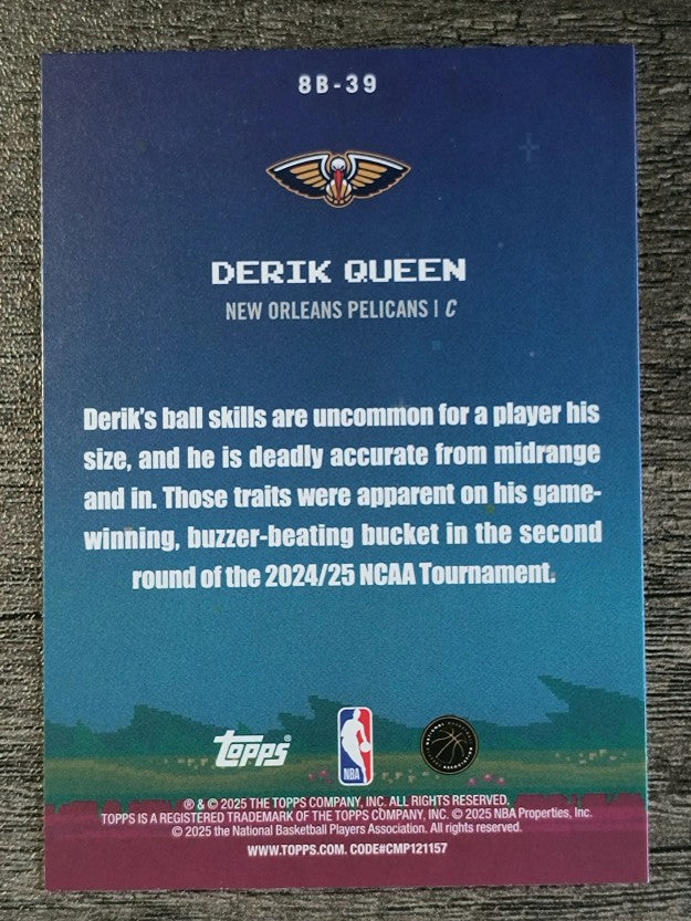 2025-26 Topps 8-Bit Ballers #8B39 Derik Queen