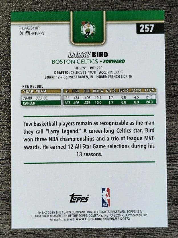 2025-26 Topps Crackleboard #257 Larry Bird
