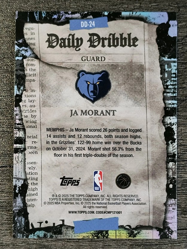 2025-26 Topps The Daily Dribble #DD24 Ja Morant