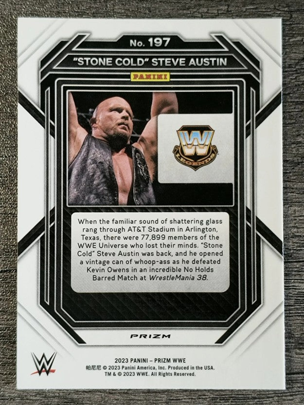 2023 Panini Prizm WWE Prizms Ruby Wave #197 "Stone Cold" Steve Austin