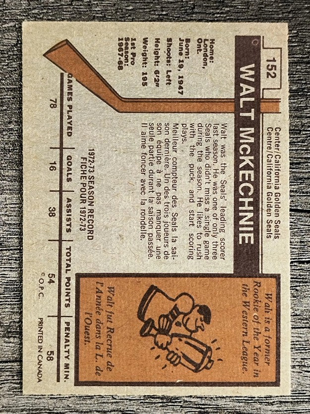 1973-74 O-Pee-Chee #152 Walt McKechnie (EX)
