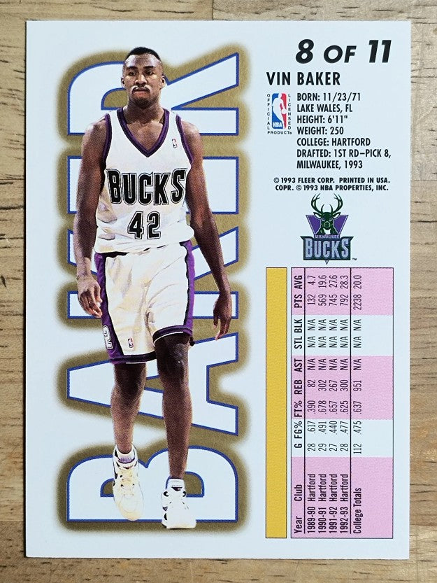 1993-94 Fleer Lottery Exchange #8 Vin Baker