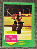 1973-74 O-Pee-Chee #195 Series E/Canadiens 4/Flyers 1 (EXMT)