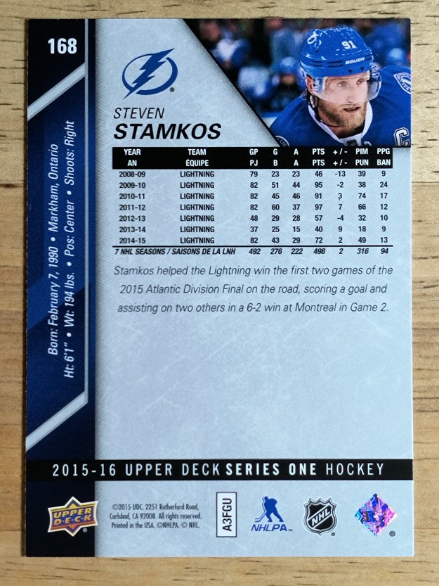 2015-16 Upper Deck #168 Steven Stamkos