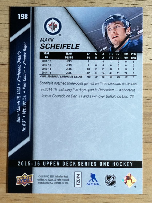 2015-16 Upper Deck #198 Mark Scheifele