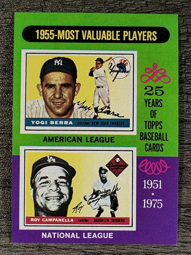 1975 Topps Mini #193 Yogi Berra/Roy Campanella MVP (NMMT)