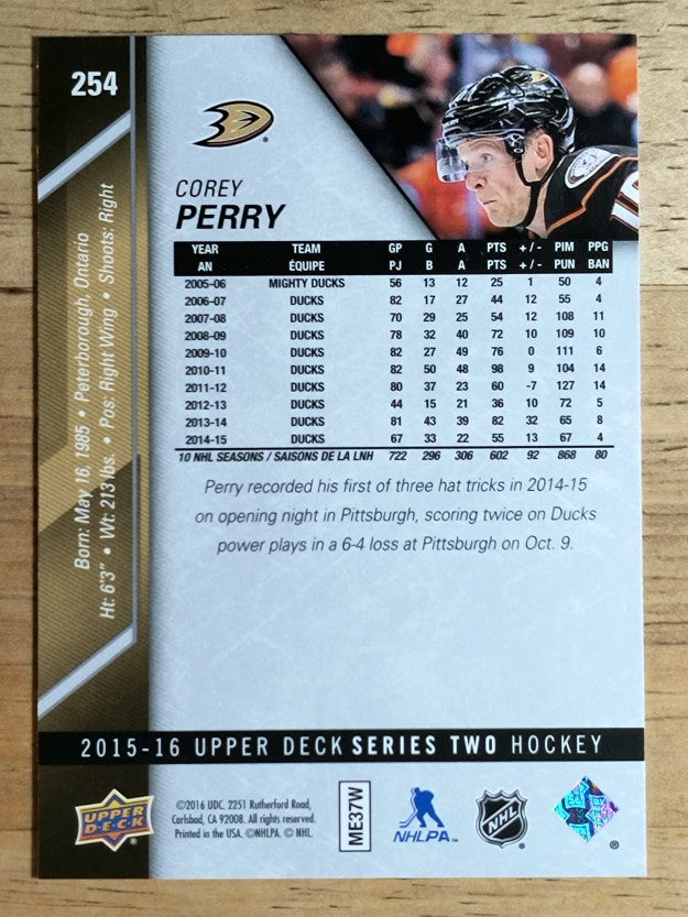 2015-16 Upper Deck #254 Corey Perry