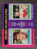1975 Topps Mini #202 Brooks Robinson/Ken Boyer MVP (NM)