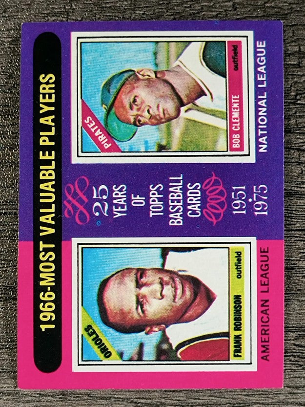 1975 Topps Mini #204 Frank Robinson/Bob Clemente MVP (NM)